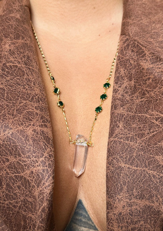 'Elphaba' Clear Quartz Necklace